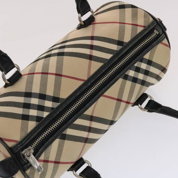 BURBERRY Nova Check Blue Label Hand Bag Nylon Beige Auth yk7573B - Picture 6 of 16